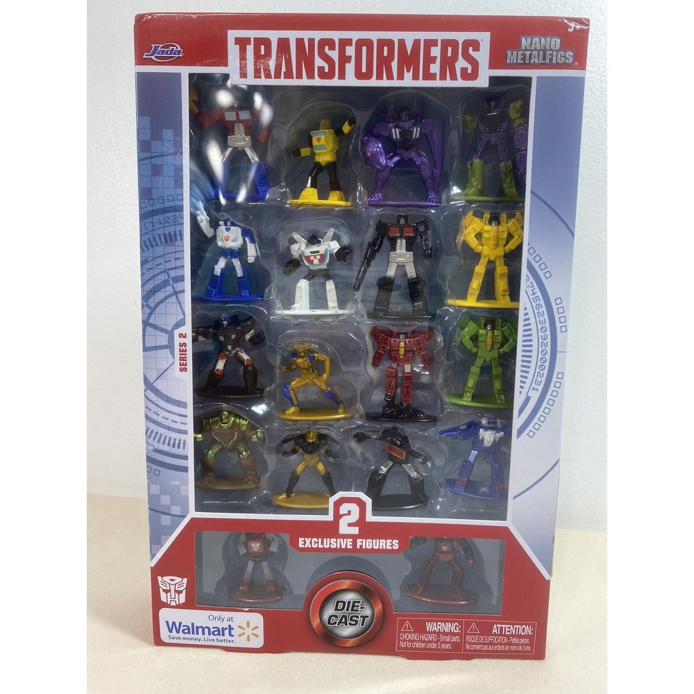 Jada Nano Metalfigs Transformers Series 2 18 Figures w/ 2 Exclusive Red Figures